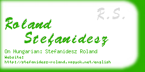 roland stefanidesz business card